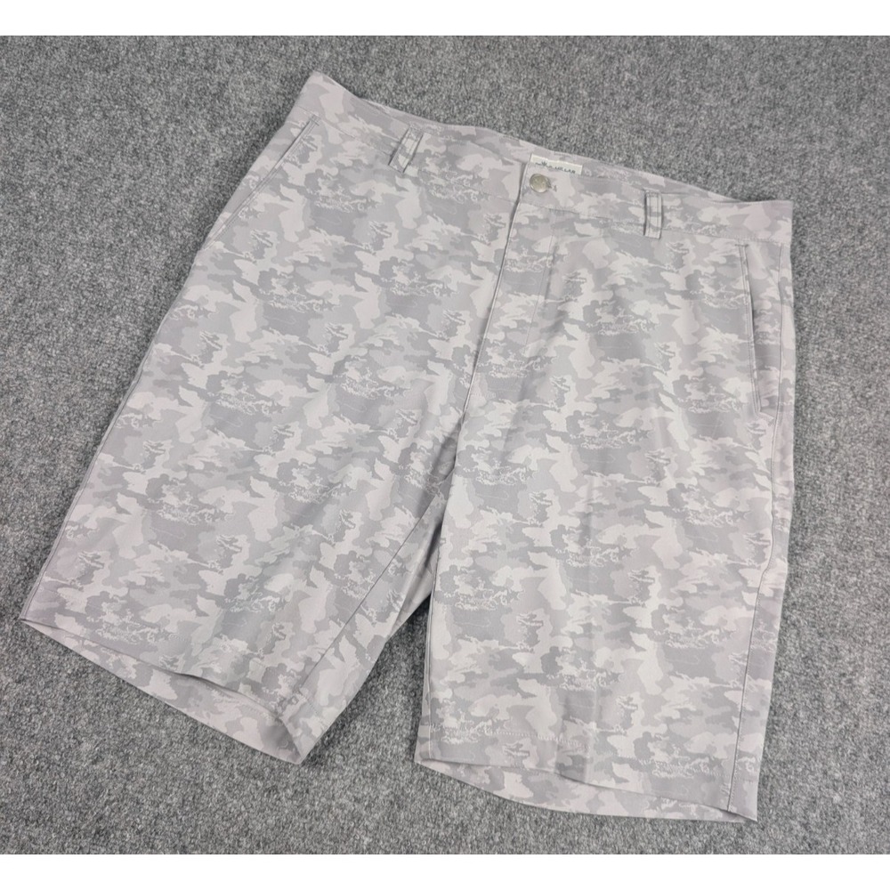 Peter Millar Shackleford Shorts Mens 36 Gray Camo Performance Golf MS21EP04